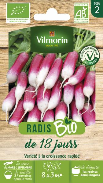 Potagères - Radis de 18 Jours - BIO - face recto